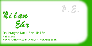 milan ehr business card
